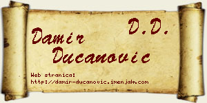Damir Ducanović vizit kartica